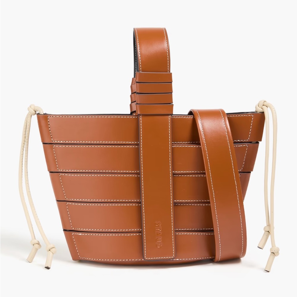 STAUD Diamond Leather Mini Tote